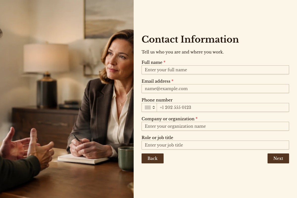 Consultation Request Form form template preview