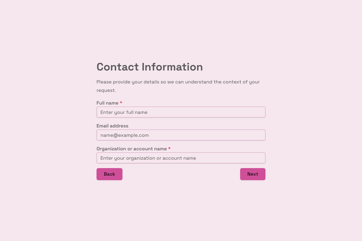 Feature Request Form form template preview