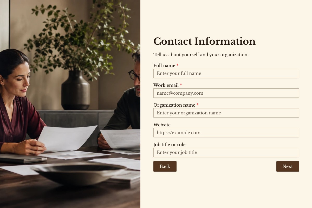 Partnership Inquiry Form form template preview