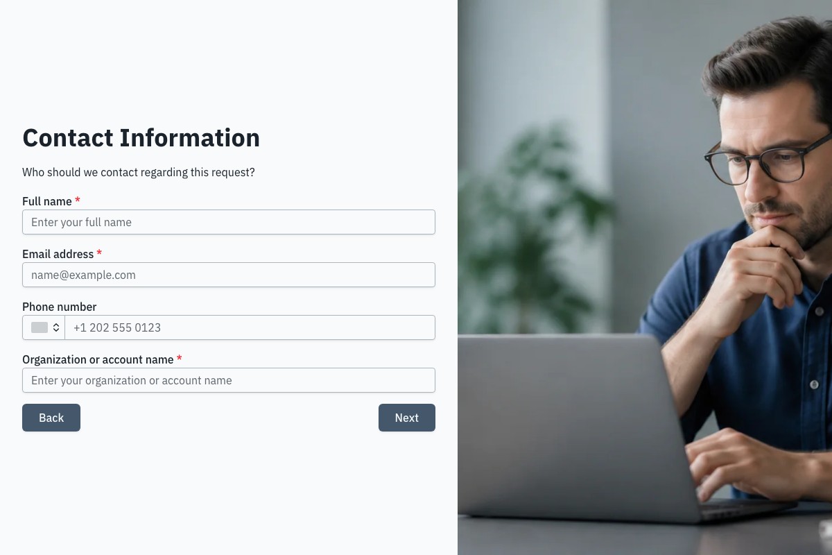 Support Ticket Form with Attachment form template preview
